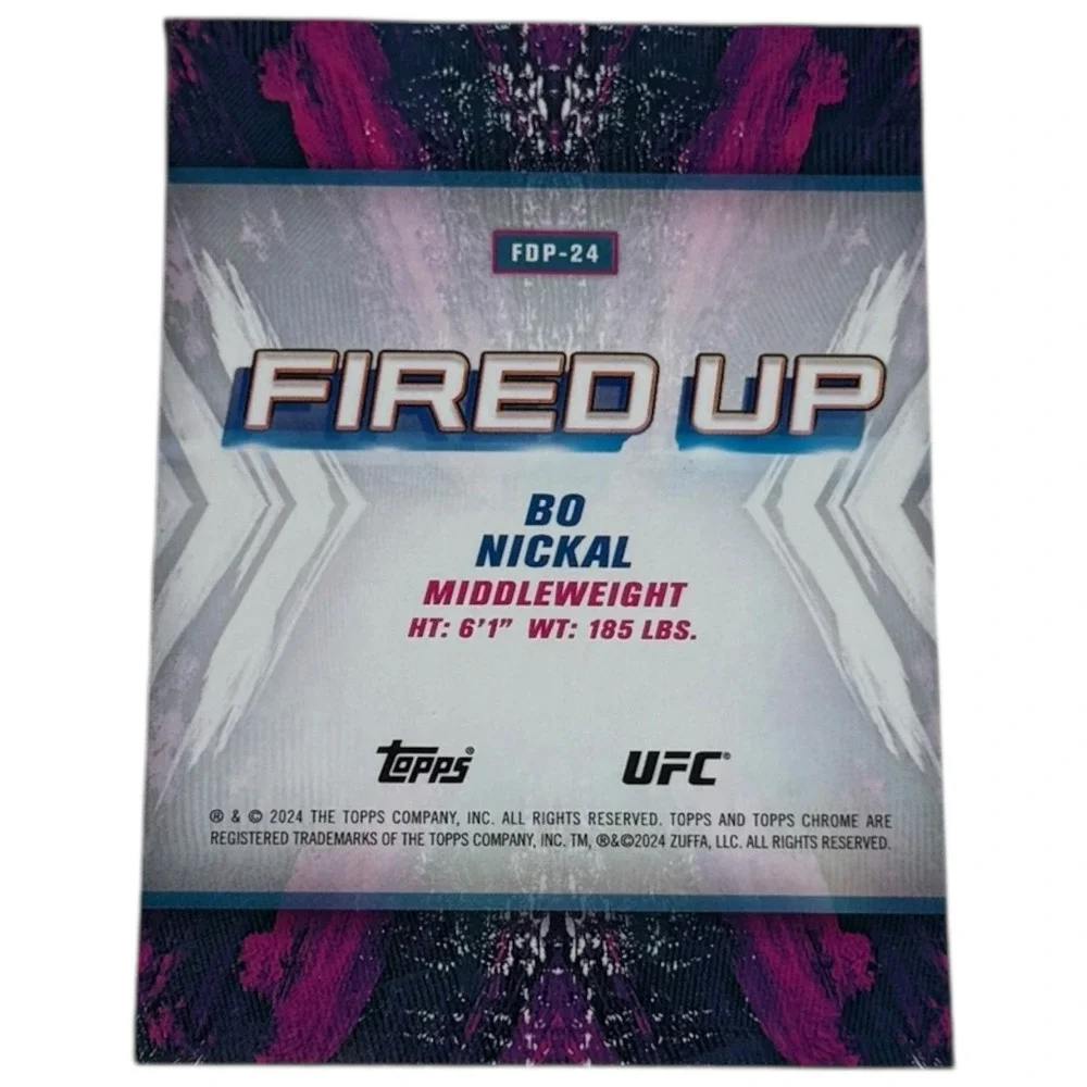 2024 Topps Chrome UFC Fired Up‎ Bo Nickal #FDP-24